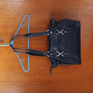 Kenneth Cole New York black genuine leather shoulder bag